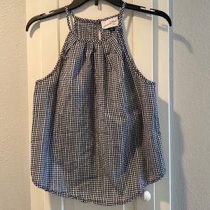 Universal thread black and white gingham tank top